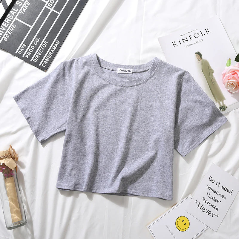Women Essential Crop T-Shirt CH # 344 - saimwear