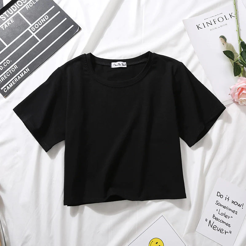 Women Essential Crop T-Shirt CH # 344 - saimwear