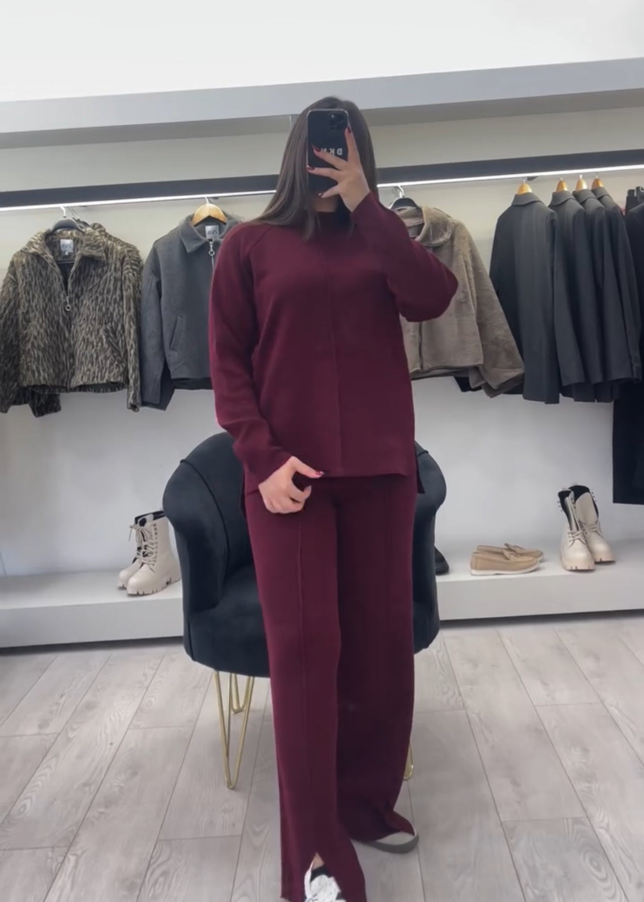 CH 522 Saimwear Bootcut Style Fleece Co-ord Set For Winters