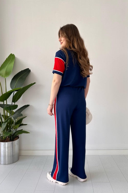 CH 544 Straight Trouser Panel Tee Tracksuit - Saimwear