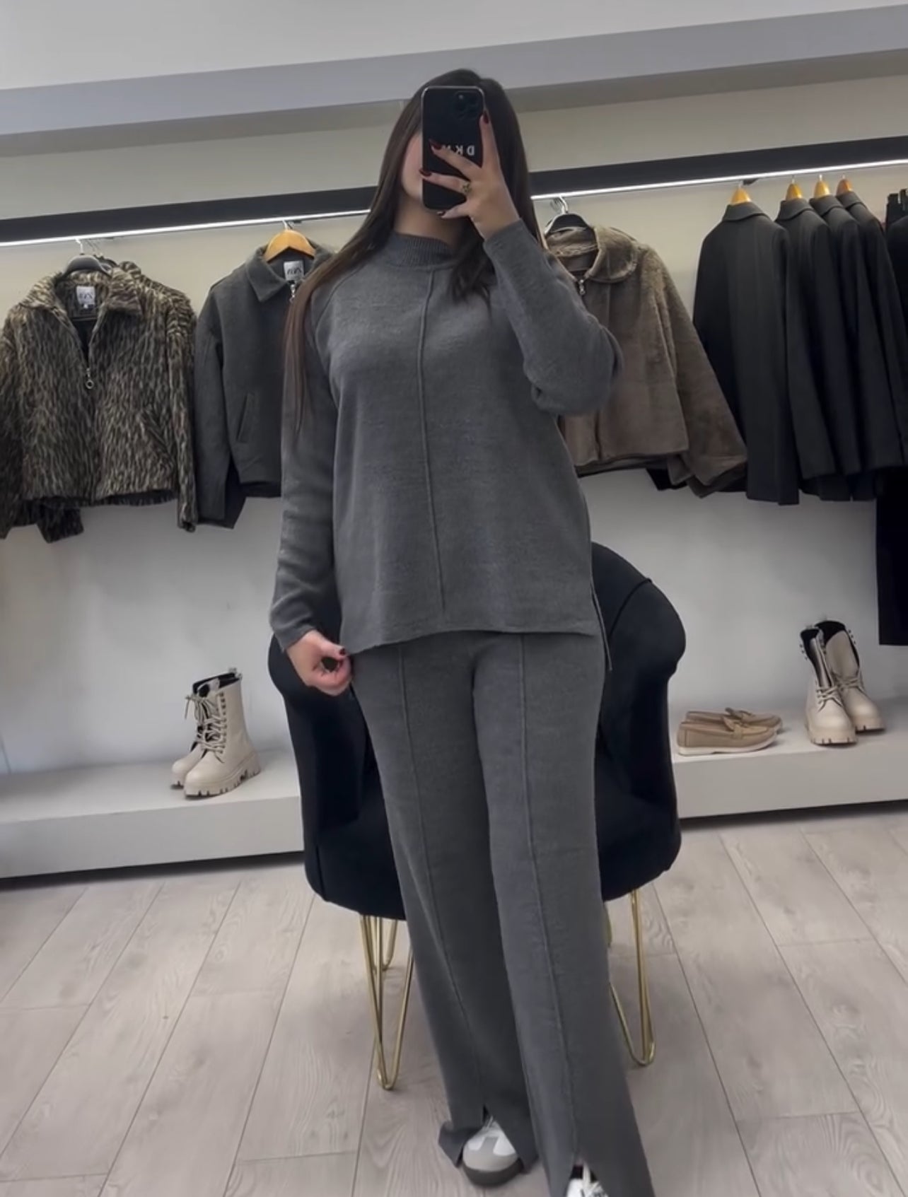 CH 522 Saimwear Bootcut Style Fleece Co-ord Set For Winters