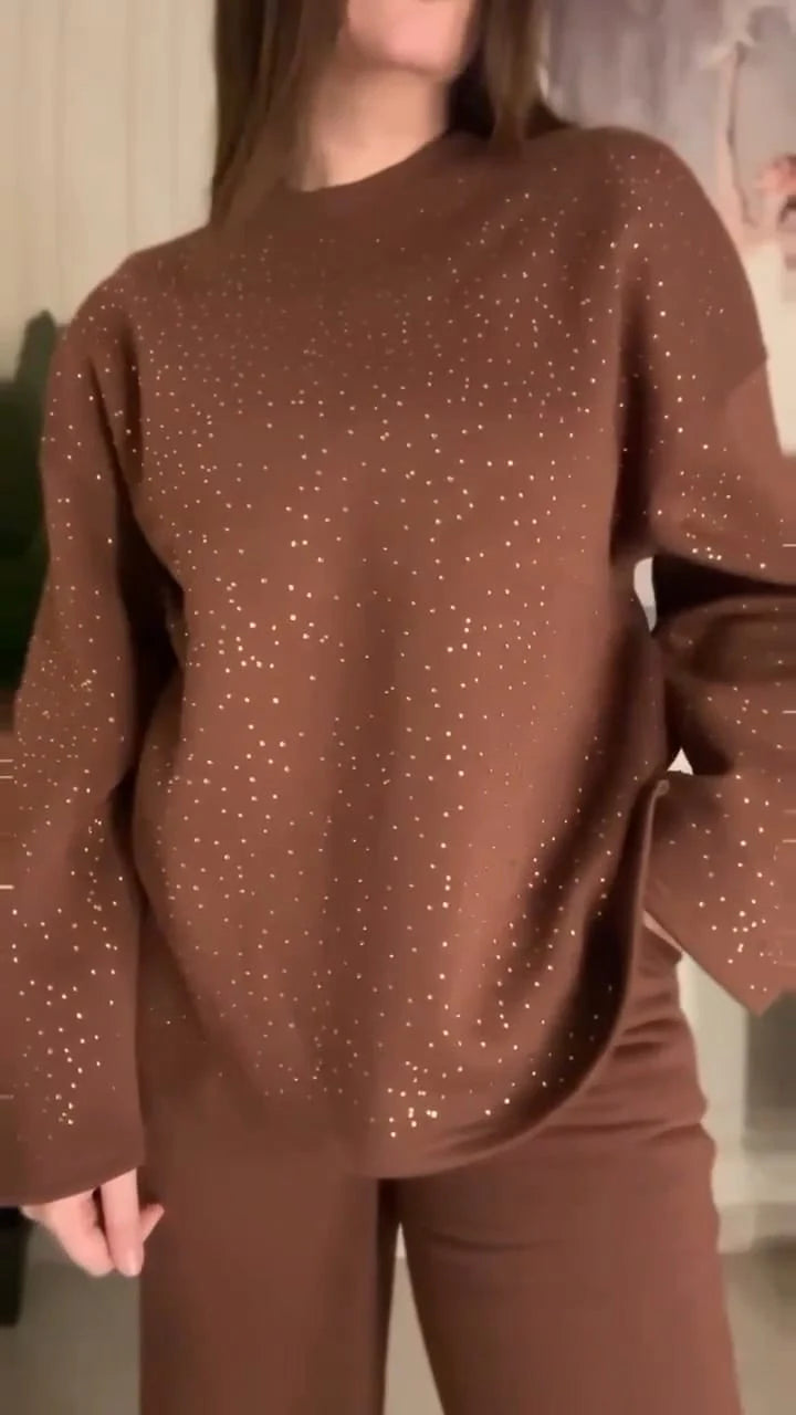 CH 600 - Sparkle Two-Piece Winter Co ord Set - Saimwear