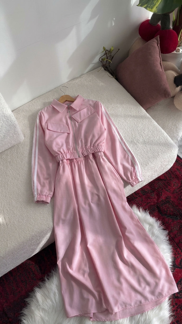 CH - 6159 - Chic Comfort 2 PC Dress | Saimwear