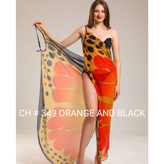 Saimwear CH # 349 Butterfly Breeze Wrap - Summer Beach Cover Up - saimwear