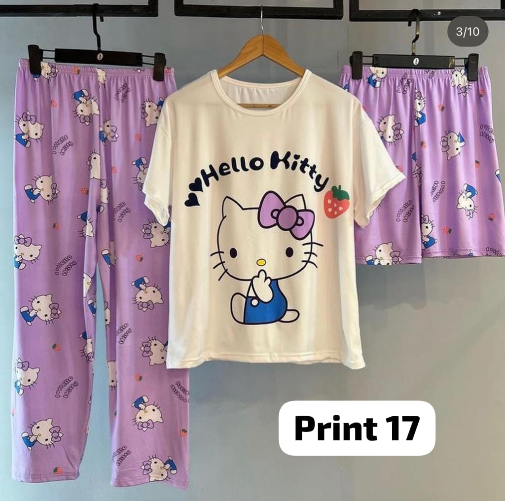 3 Pcs Funky Night Wear Set CH 364
