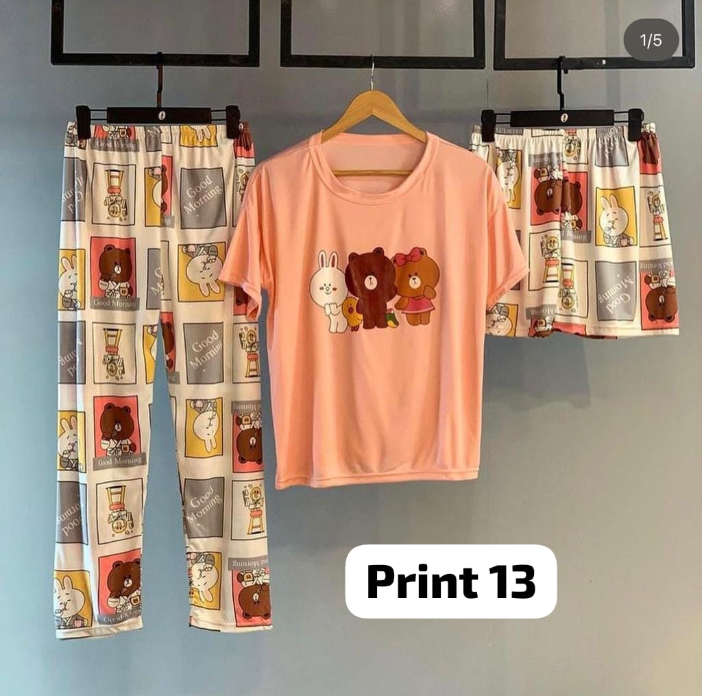 3 Pcs Funky Night Wear Set CH 364
