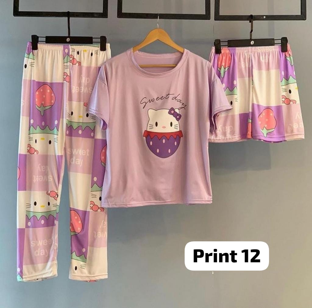3 Pcs Funky Night Wear Set CH 364