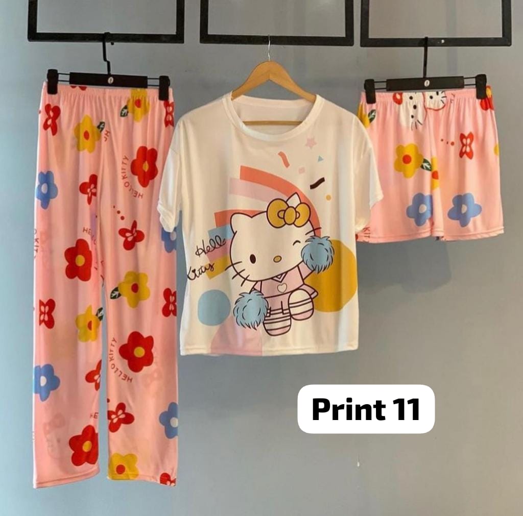 3 Pcs Funky Night Wear Set CH 364