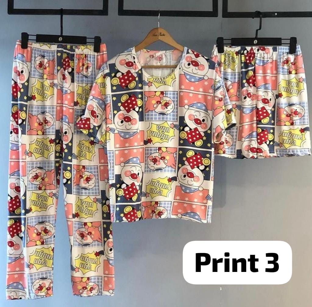 3 Pcs Funky Night Wear Set CH 364