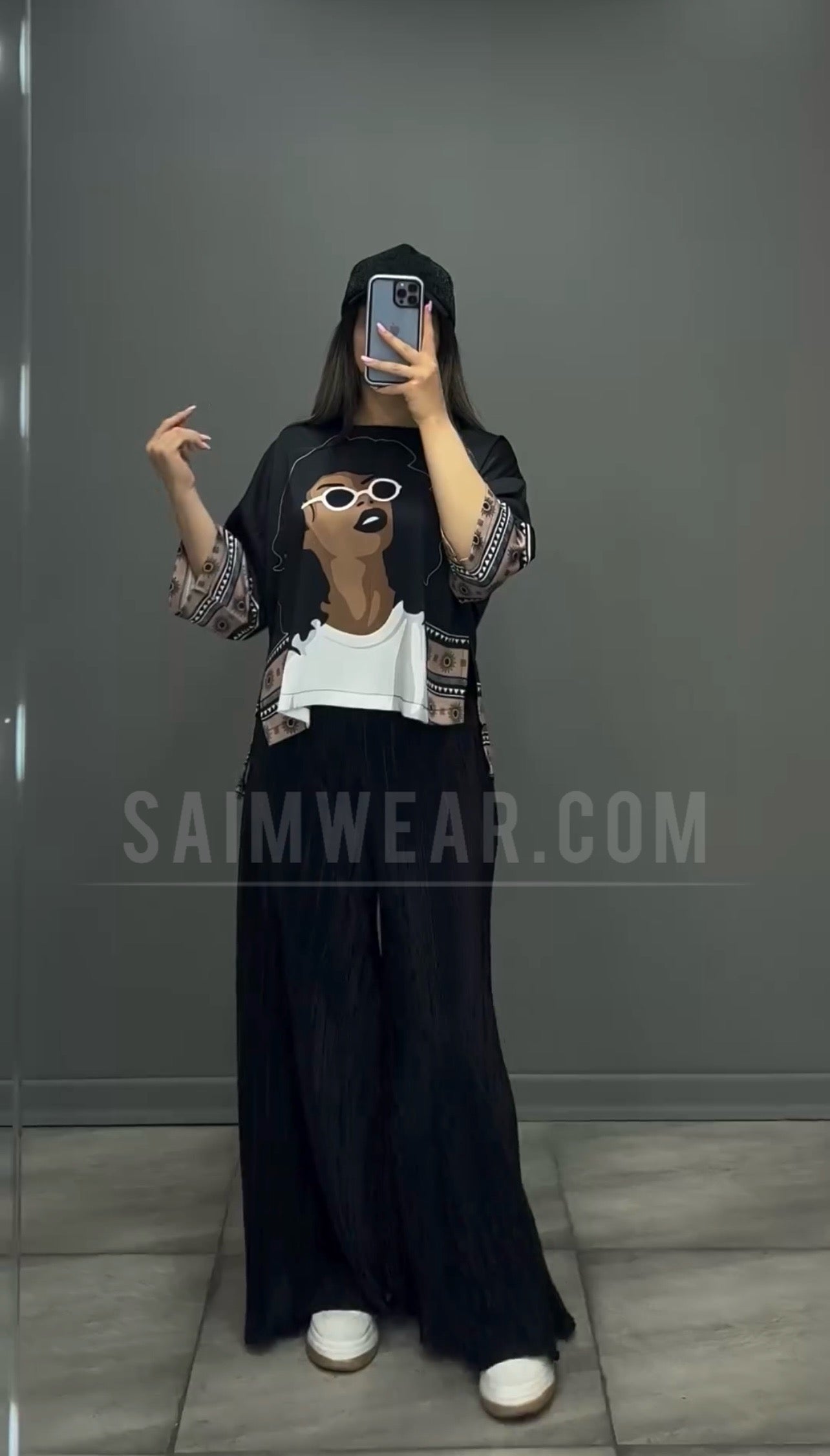 CH 455 Saimwear luxury 2 Pcs Silk Printed Co ord Set