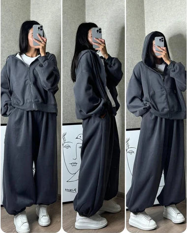 CH 479 Saimwear Cloud Flower Zipper Tracksuit