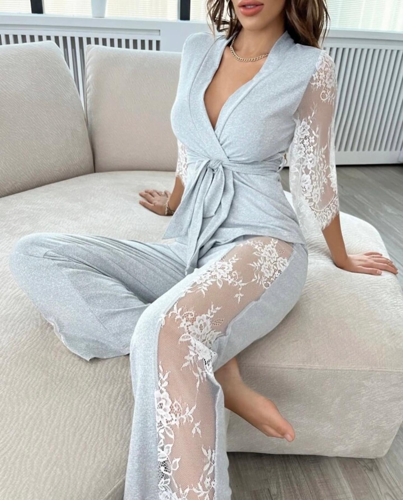 P-74 | Lace Whisper 2-Piece Elegance Set - SAIMWEAR