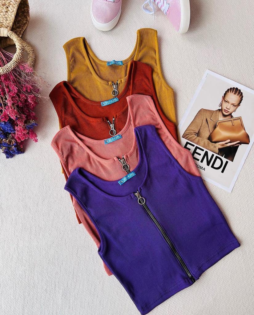 Saimwear Short Zipper Crop Top CH 378