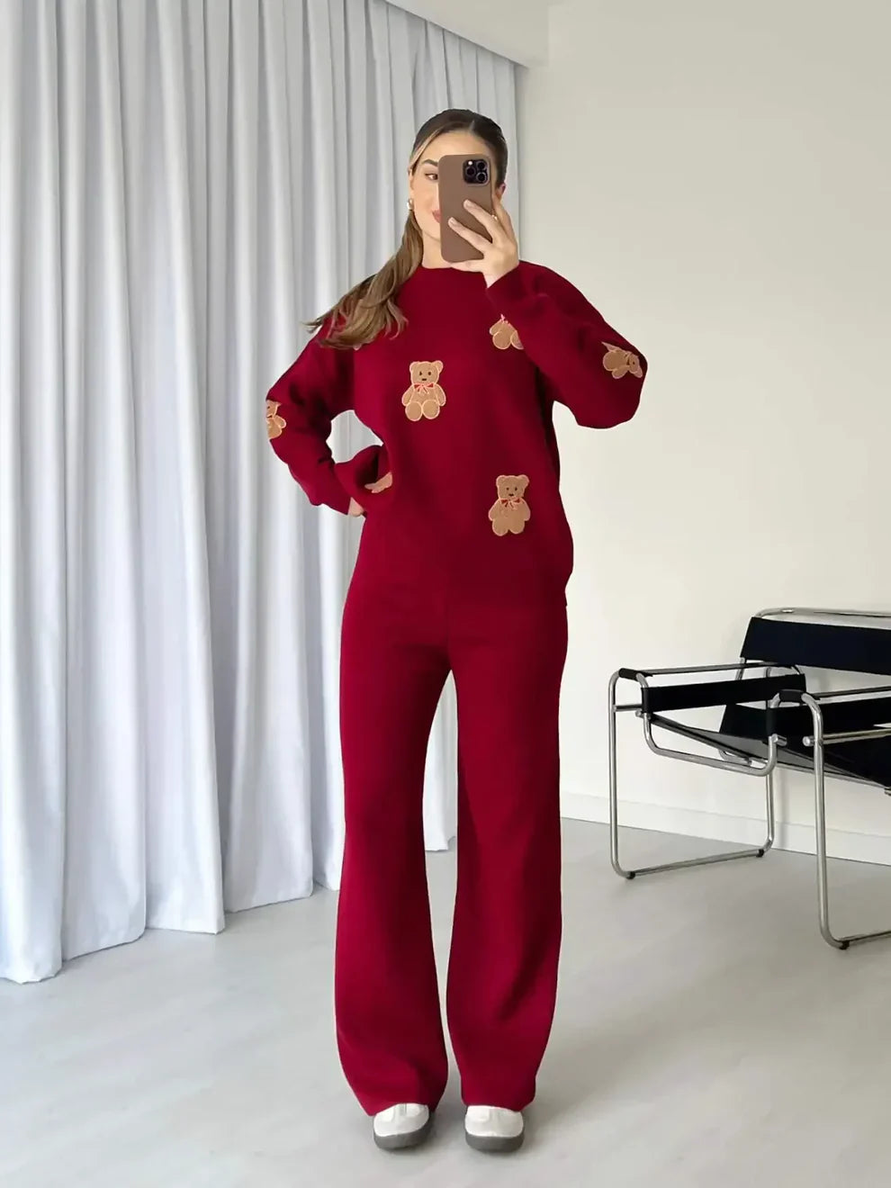 CH 586 BearCraze 3D Print Winter Fleece Co-ords Set - Saimwear