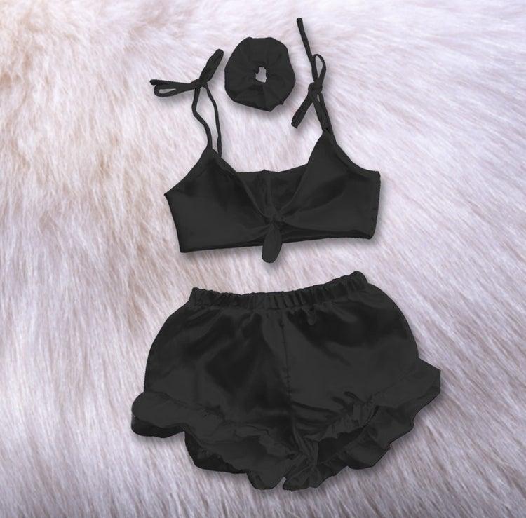 3 in 1 satin silk sleepwear set chk # p38 - saimwear