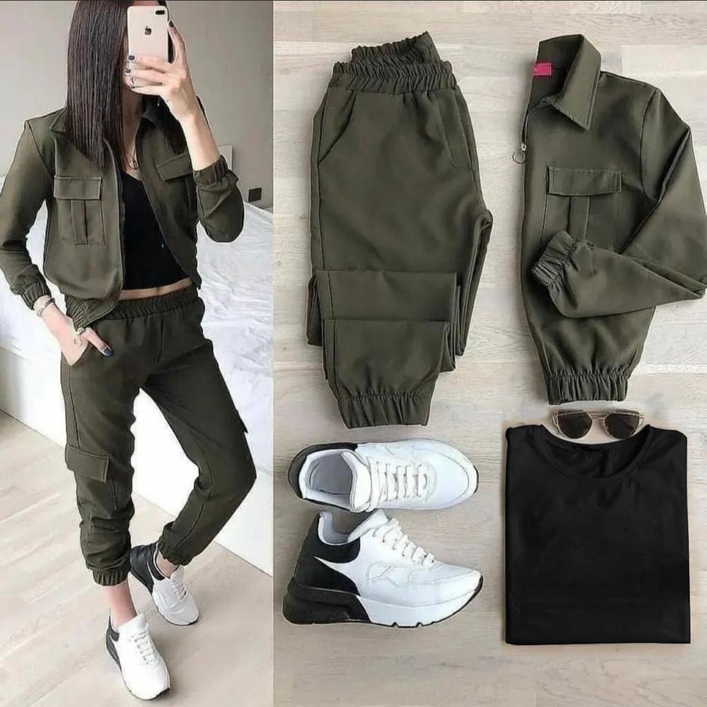 3 Pcs Winter Pocket Style Tracksuit LY-0011 - saimwear