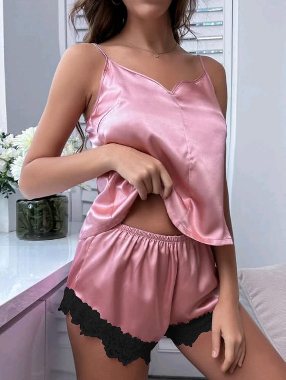 BACKLESS SILK CAMI TOP & SHORTS P 43 - saimwear