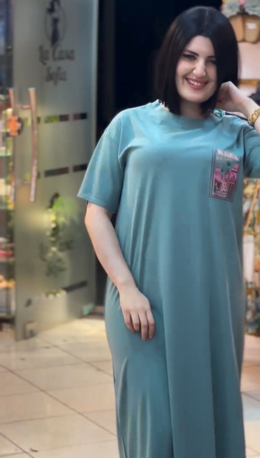 CH-562 Long Casual Printed Top - Saimwear