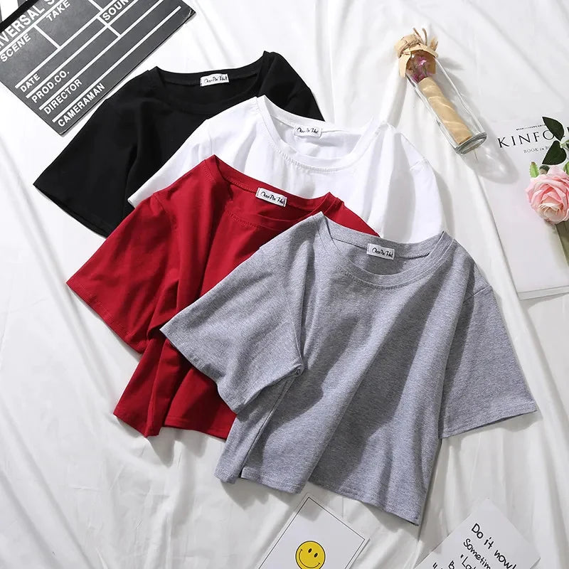 Women Essential Crop T-Shirt CH # 344 - saimwear