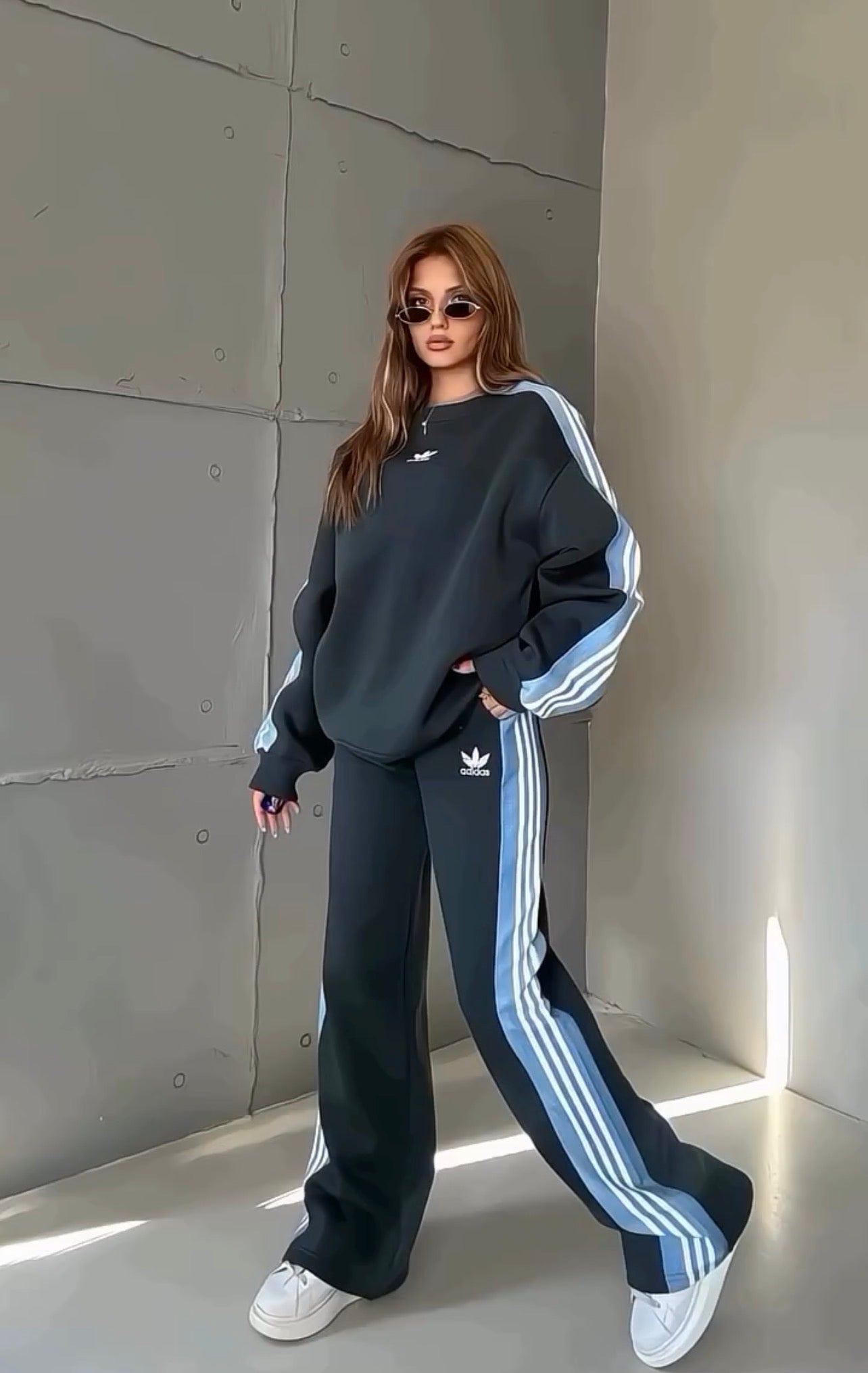 CH 615 - Side Stripe Printed Tracksuit - Saimwear