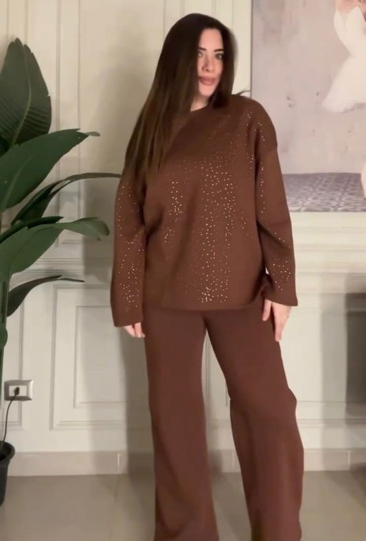 CH 600 - Sparkle Two-Piece Winter Co ord Set - Saimwear