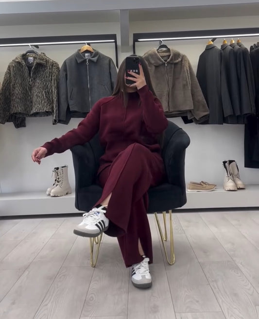 CH 522 Saimwear Bootcut Style Fleece Co-ord Set For Winters