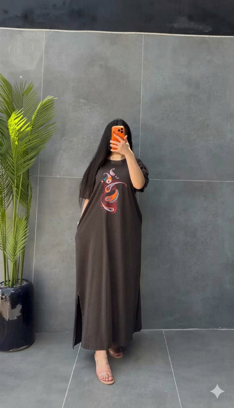 CH 6052 - Elegant Printed Long Maxi Dress | Saimwear