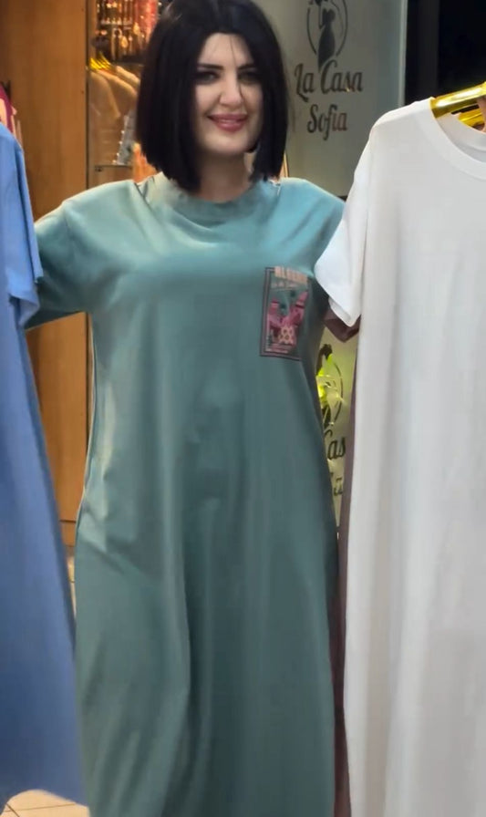 CH-562 Long Casual Printed Top - Saimwear