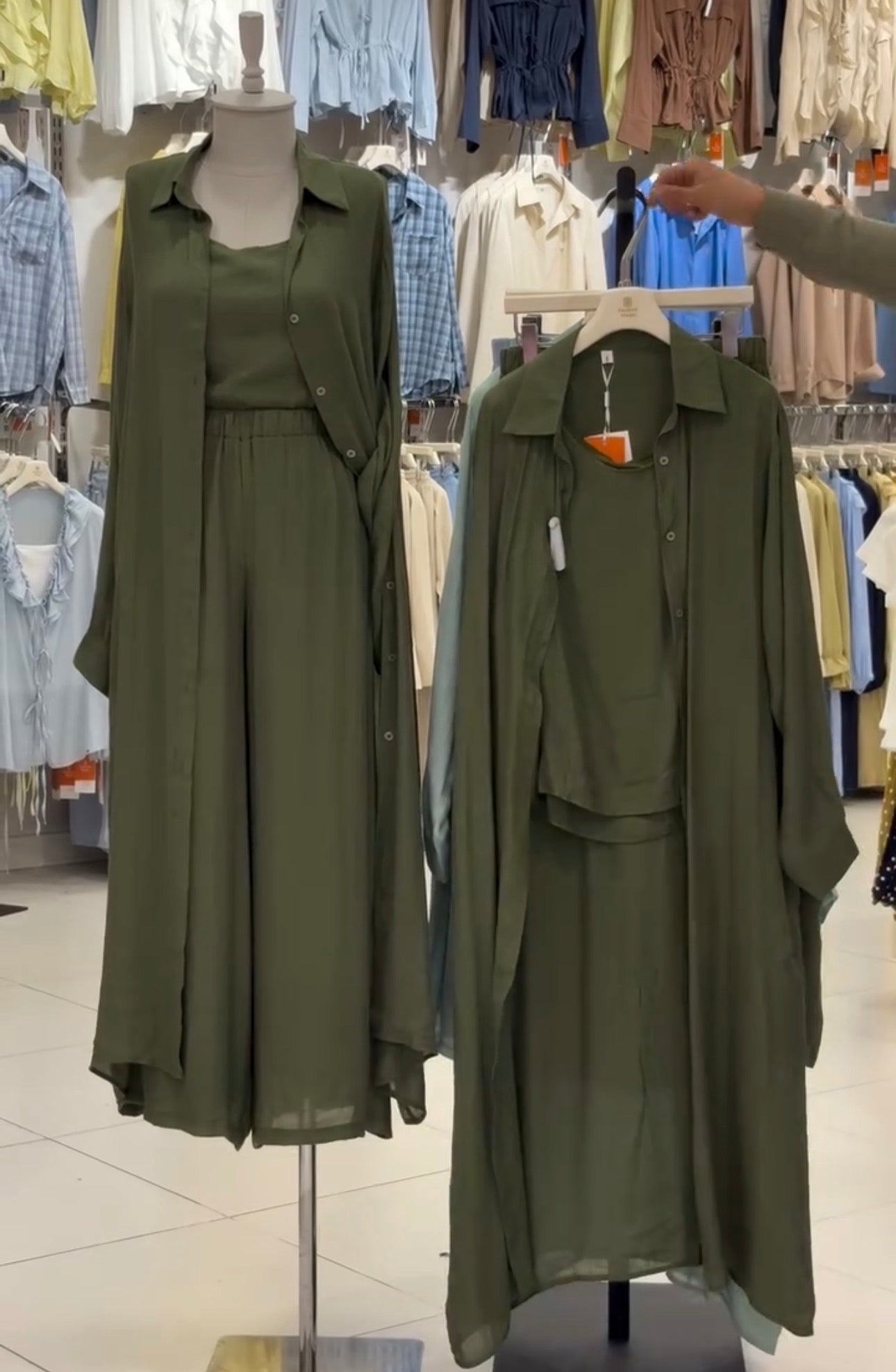 CH-6103 3 Pcs Breeze Linen Crinkle Co-Ord Set - Saimwear