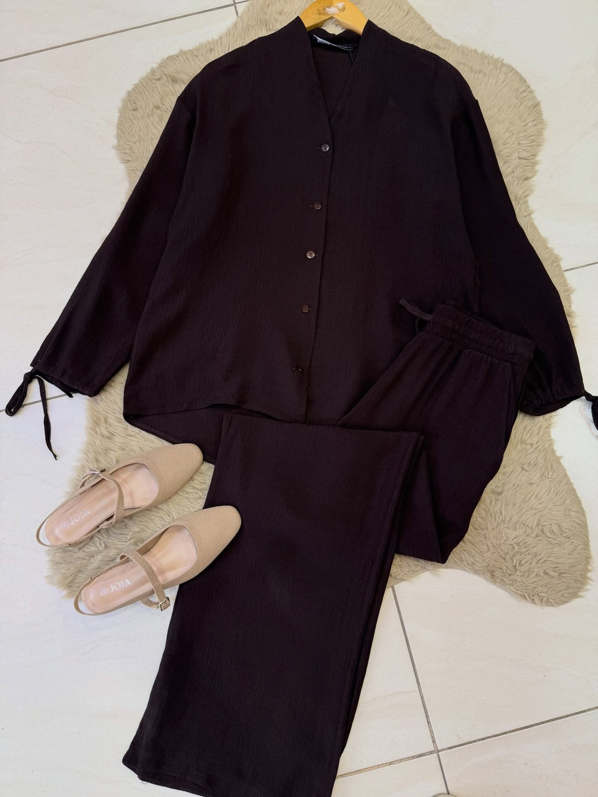CH - 6139 - Textured Crush Urban Co-Ord Set - Saimwear