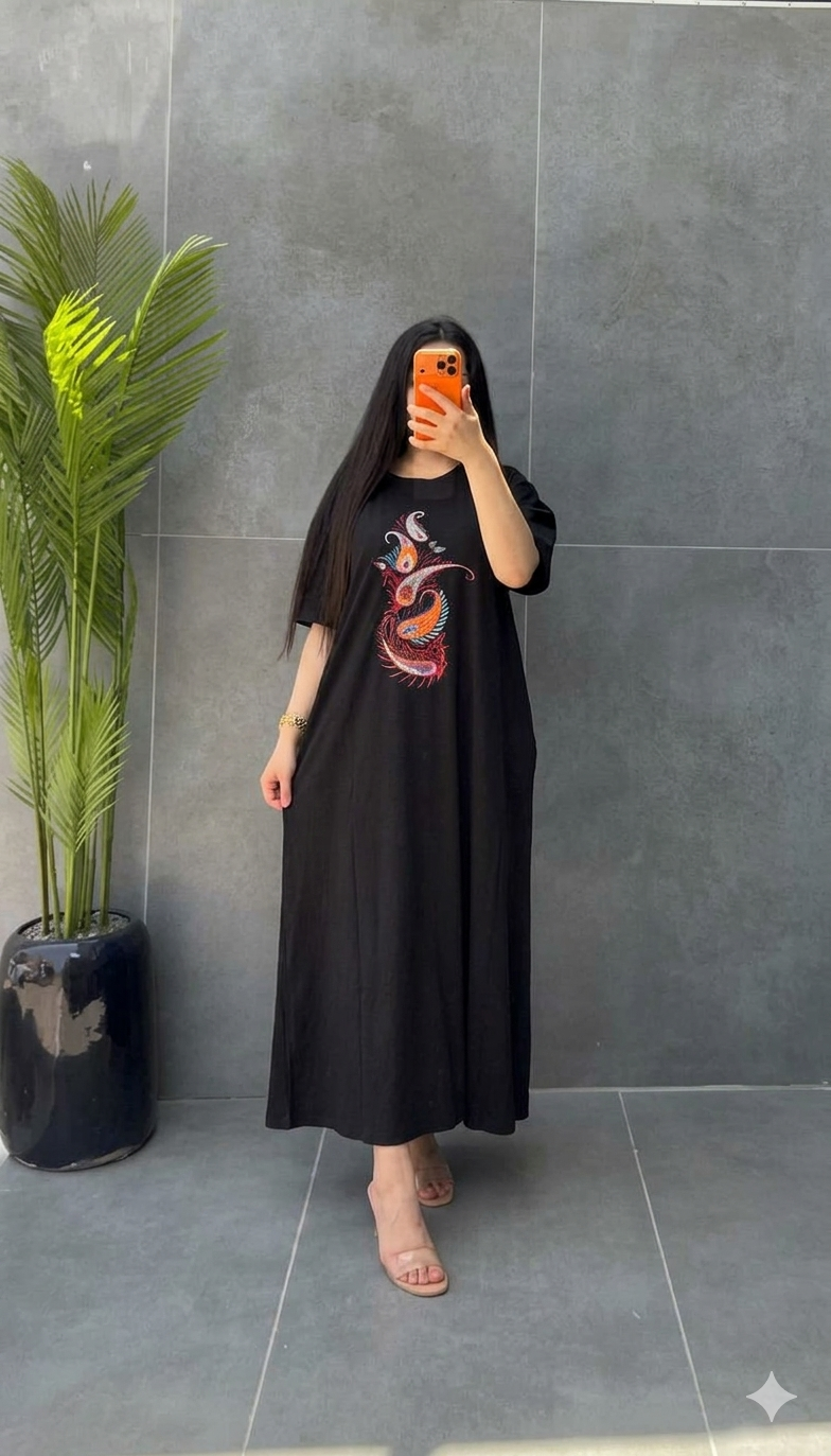 CH 6052 - Elegant Printed Long Maxi Dress | Saimwear