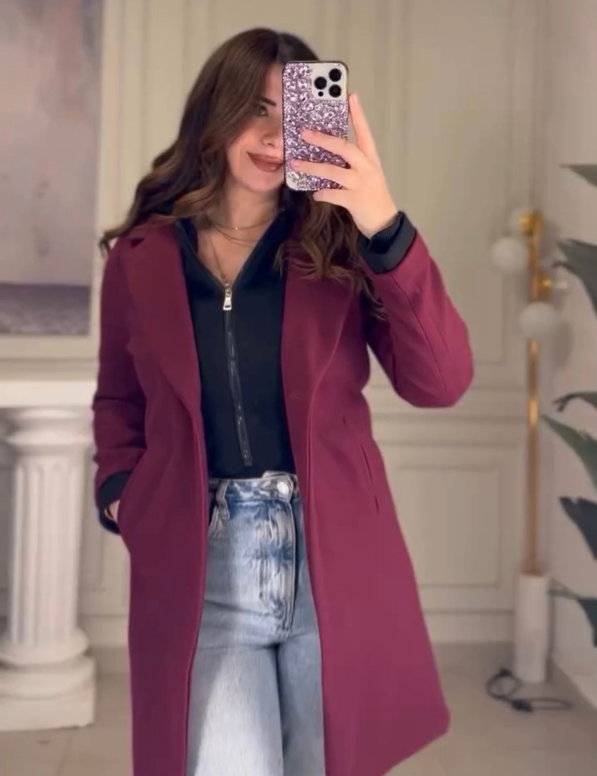 CH 599 - Modish Fleece Coat - Saimwear