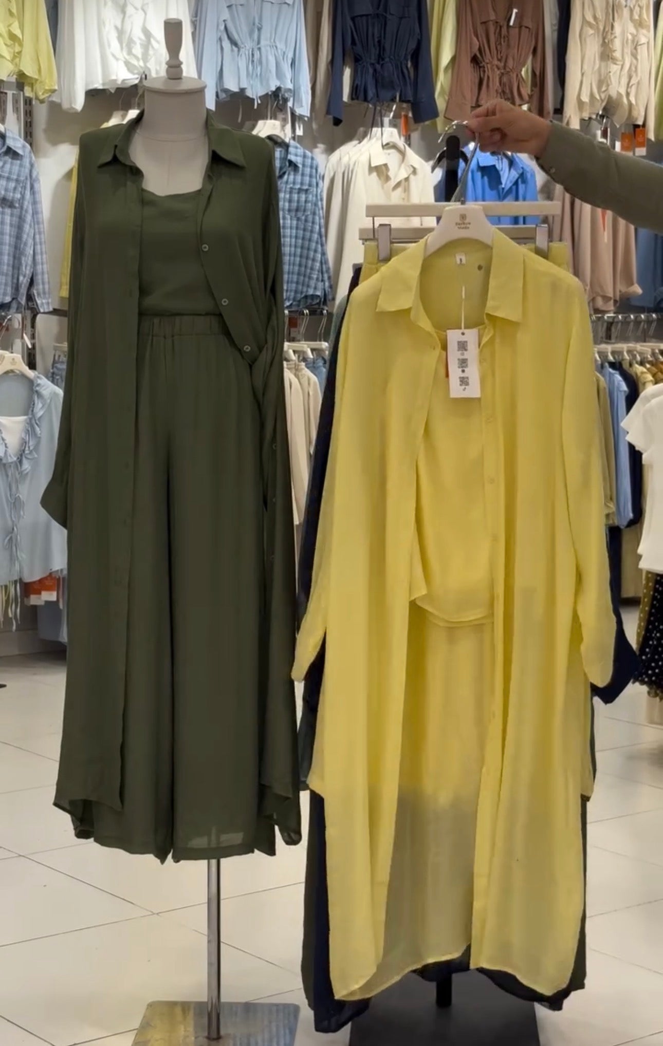 CH-6103 3 Pcs Breeze Linen Crinkle Co-Ord Set - Saimwear