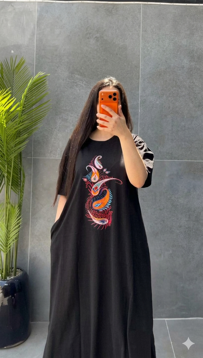 CH 6052 - Elegant Printed Long Maxi Dress | Saimwear