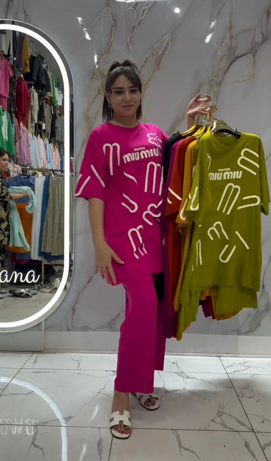 CH 452 Saimwear Drop Shoulder Printed Co Ord Set