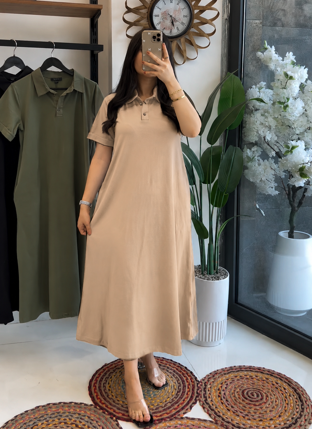 CH 6075 Collar Style Long Top - Saimwear