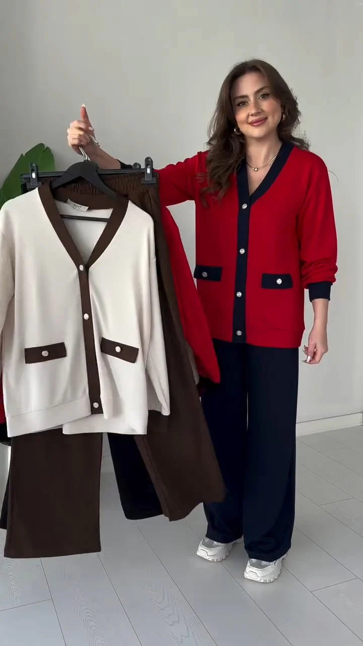 CH 580 Premium Fleece Button Down Shirt With Trouser Co-Ord Set - Saimwear