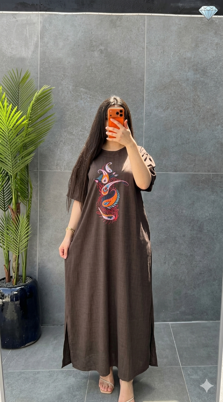 CH 6052 - Elegant Printed Long Maxi Dress | Saimwear