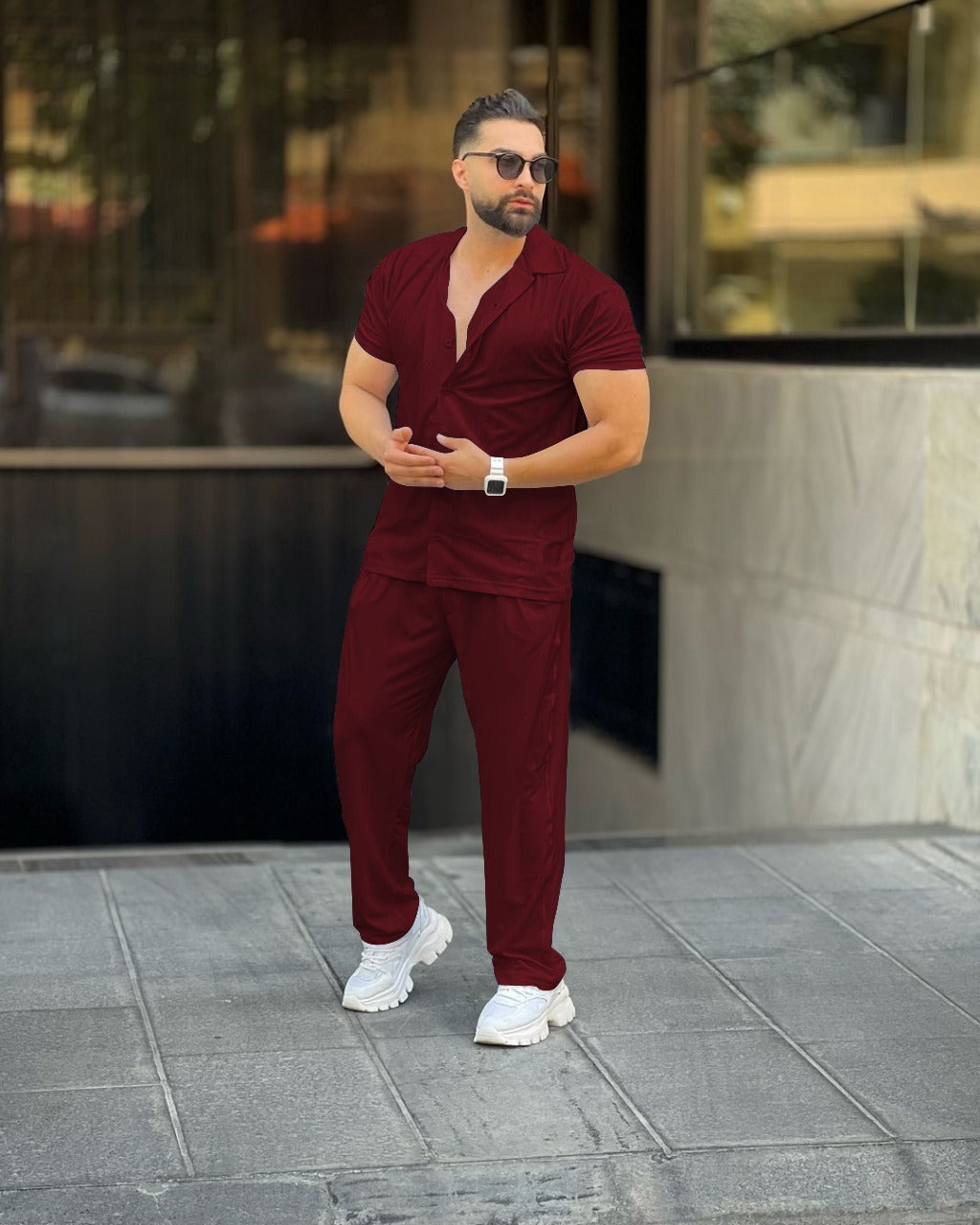 Saimwear Collar Shirt Men’s Casual Set Li 31
