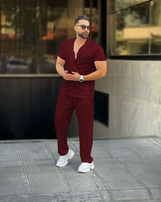 Saimwear Collar Shirt Men’s Casual Set Li 31