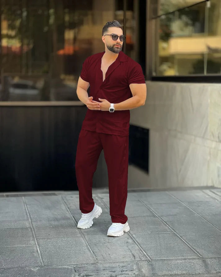 Saimwear Collar Shirt Men’s Casual Set Li 31