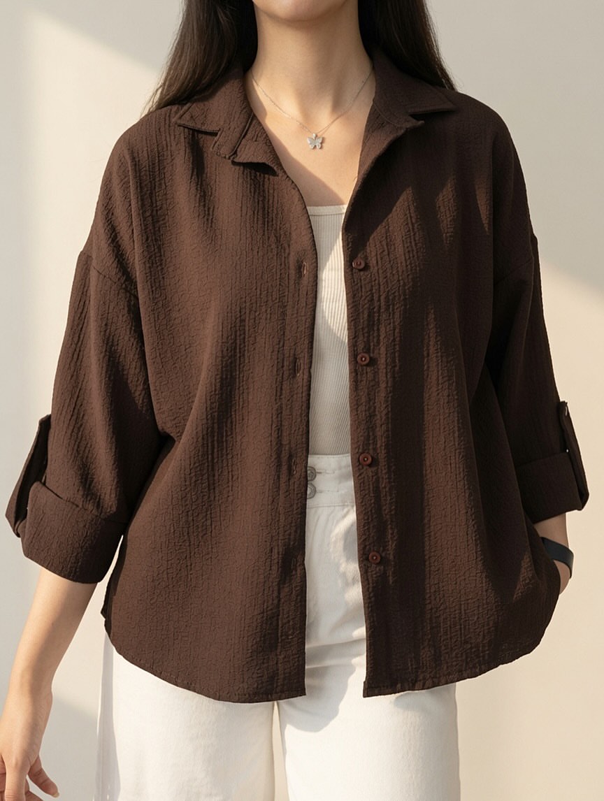 CH - 6099- Relaxed Button-Down Shirt