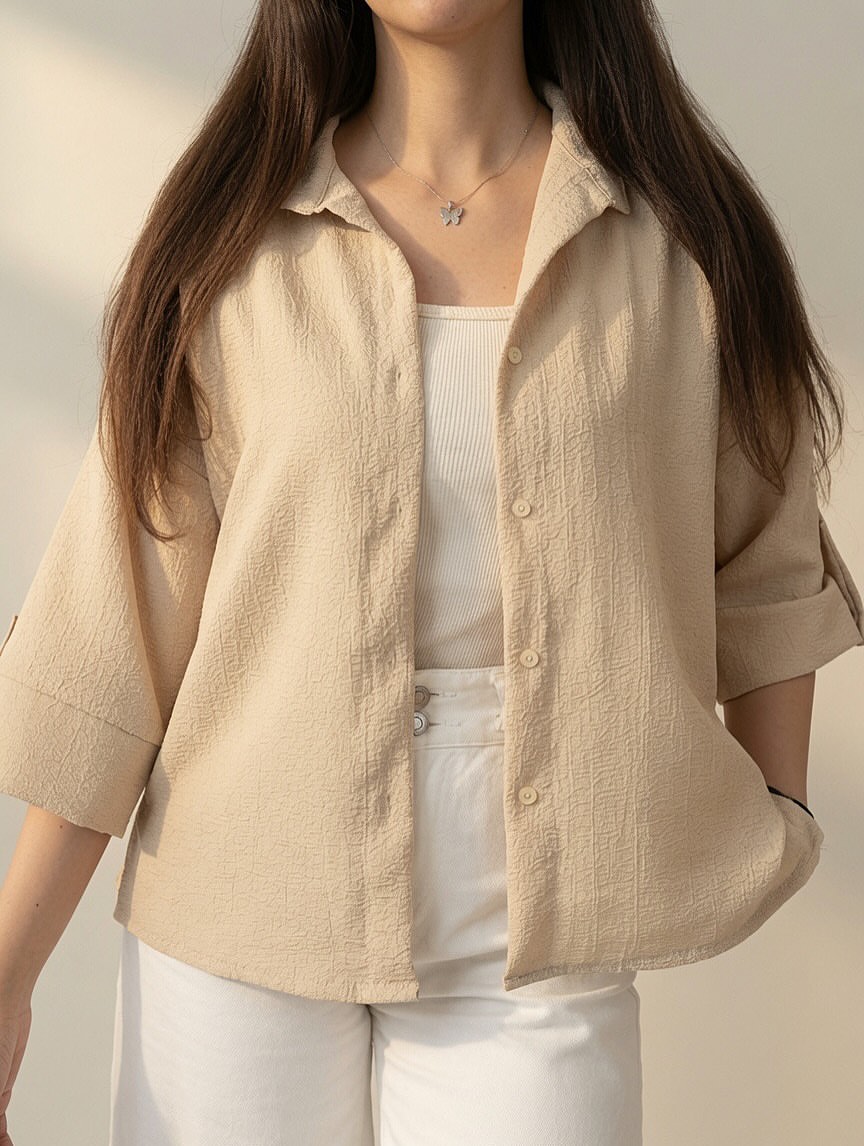 CH - 6099- Relaxed Button-Down Shirt