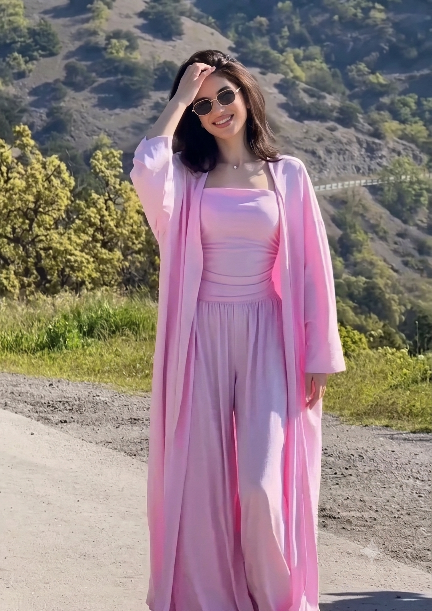 CH - 6088 Summer Flow 3-Piece Co-ord Set - Saimwear