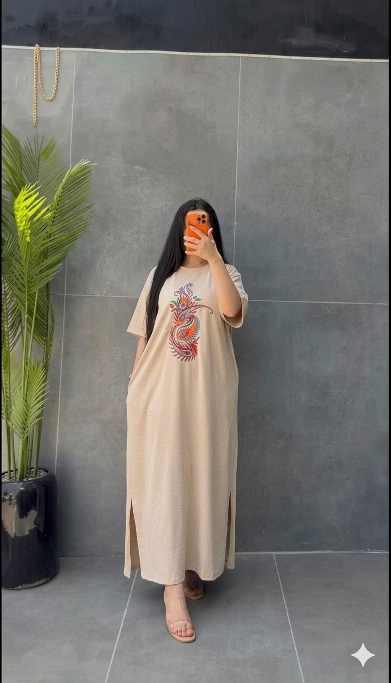 CH 6052 - Elegant Printed Long Maxi Dress | Saimwear