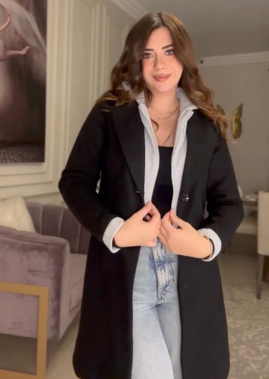 CH 599 - Modish Fleece Coat - Saimwear