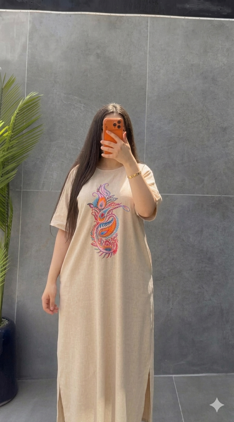 CH 6052 - Elegant Printed Long Maxi Dress | Saimwear