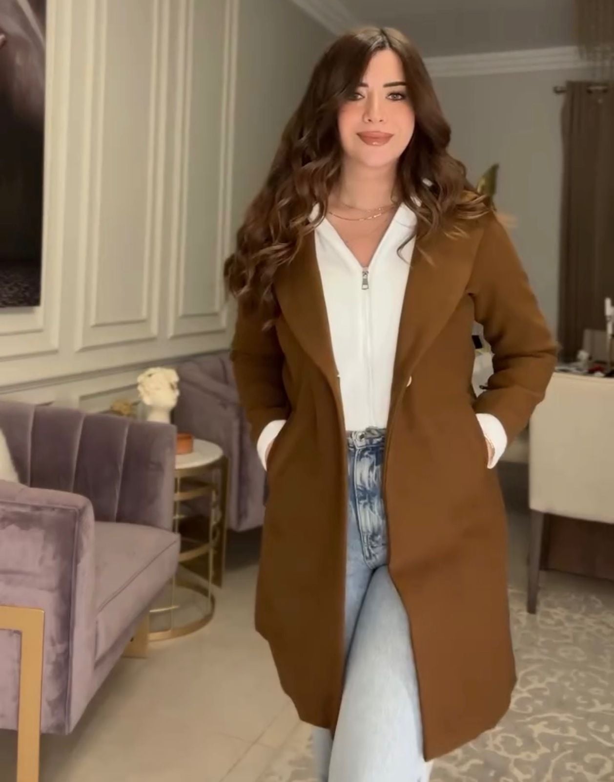 CH 599 - Modish Fleece Coat - Saimwear