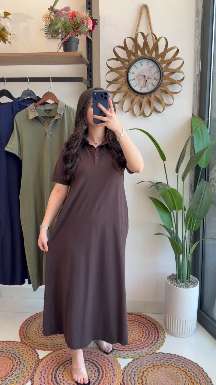 CH 6075 Collar Style Long Top - Saimwear