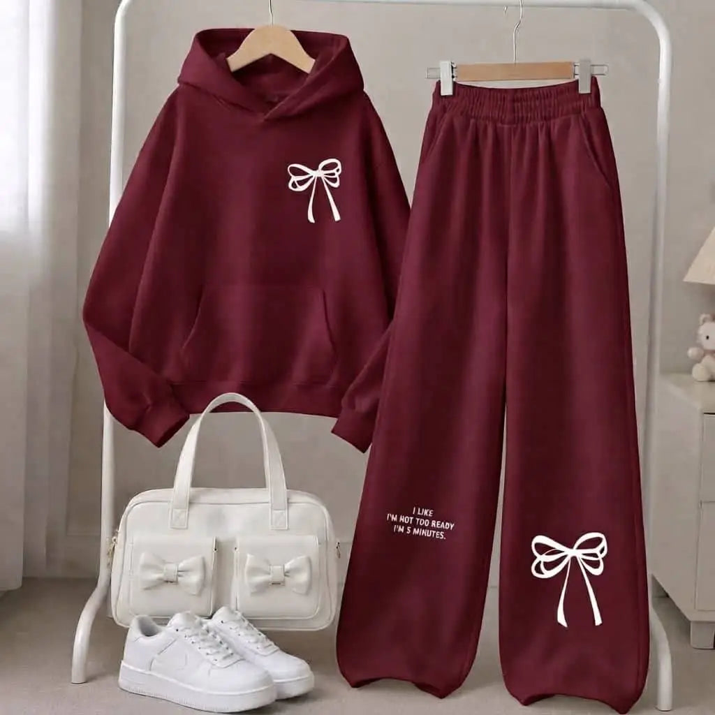 CH - 6144 - Cozy Printed Fleece Oufit Set | Saimwear